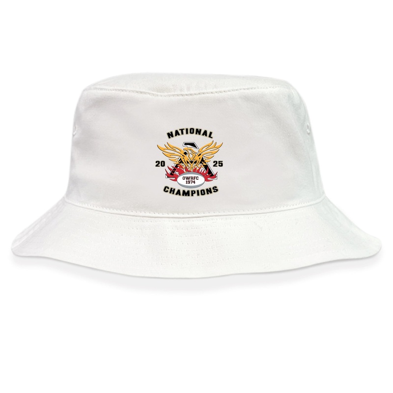 Atlanta Old White Rugby Champs Crusher Bucket Cap OS Black