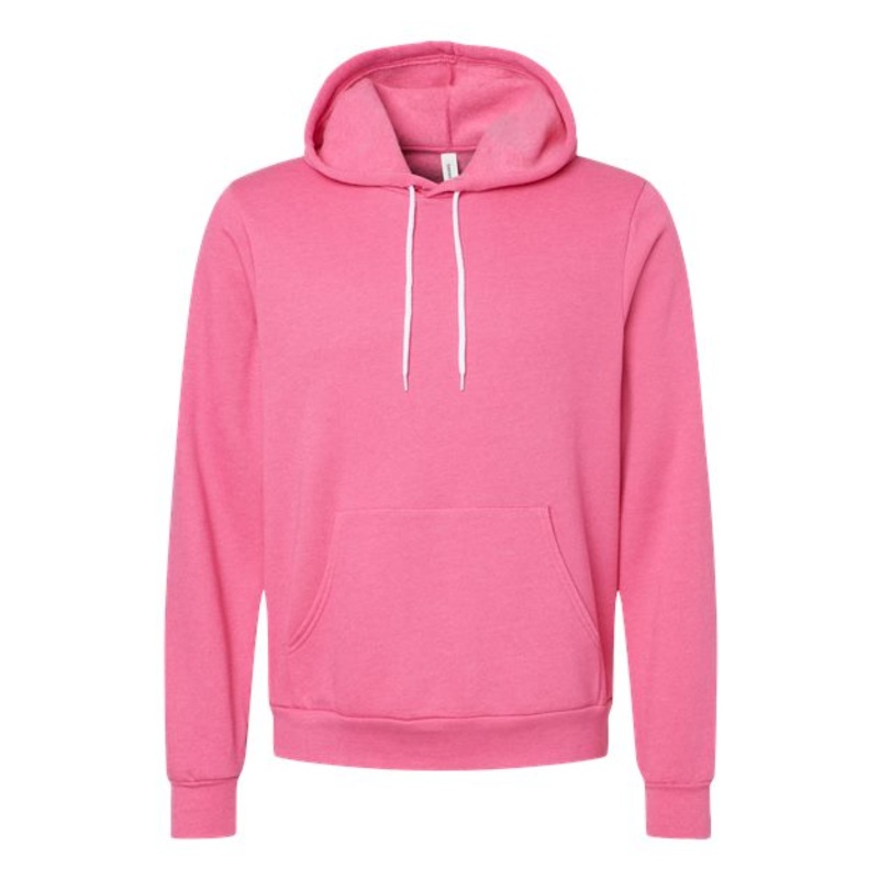 BELLA + CANVAS Unisex Sponge Fleece Pullover Hoodie BC3719 Heather Charity Pink XL