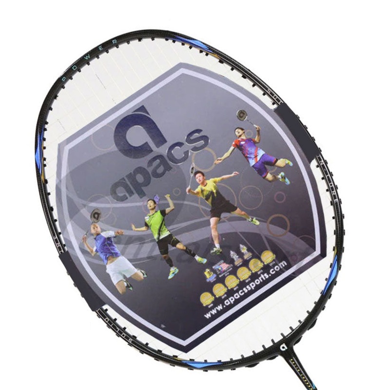 Apacs Woven Power Badminton Racket (Strung) – Black/Blue Black/Blue 4UG4