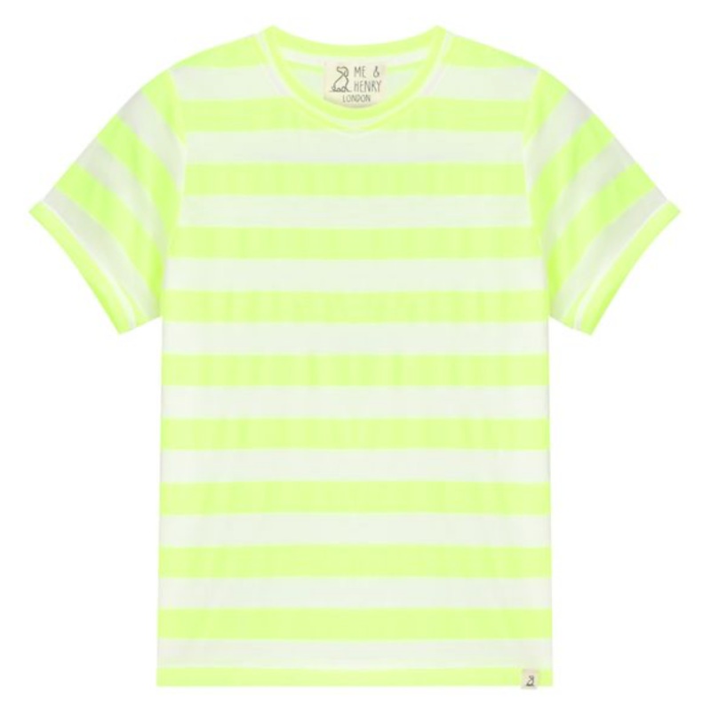 CAMBER Neon/Acid Green Striped Tee 0-3m