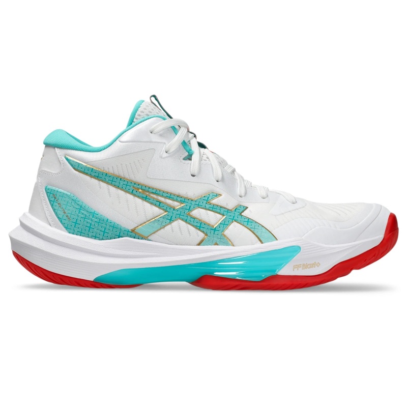 Asics Women’s Sky Elite FF MT 3 Volleyball Shoes White/Sea Glass 6