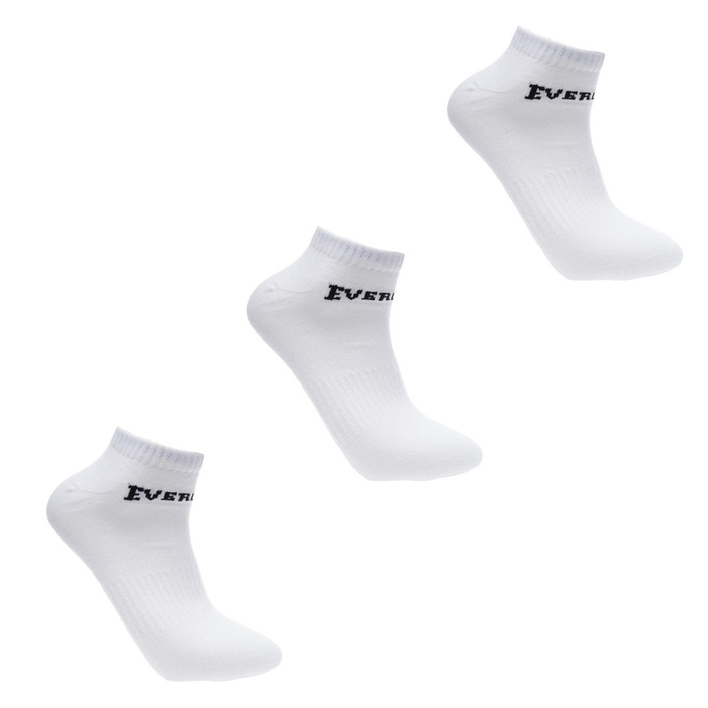 Everlast Mens 3 Pack Trainer Socks Mens 7-11 White