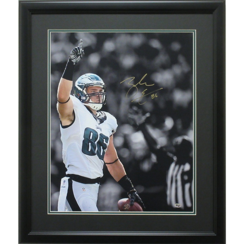 Zach Ertz Autographed 16×20 “#1 Spotlight” photo framed
