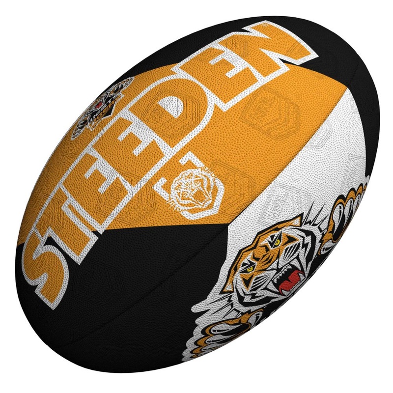 Steeden NRL Tigers Team Supporter Rugby League Balls – Size 5 Tigers 5