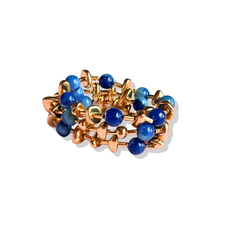 Blue Bead Stretch Bracelet Set *FINAL SALE*