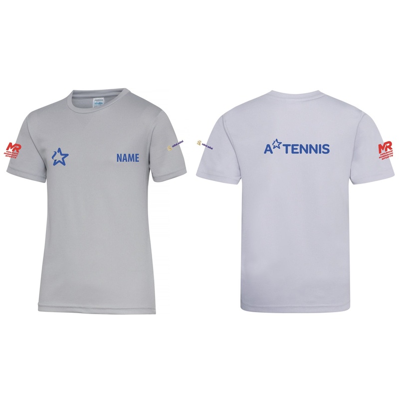 A Star Tennis Junior Training T-shirt 3/4 Heather Grey
