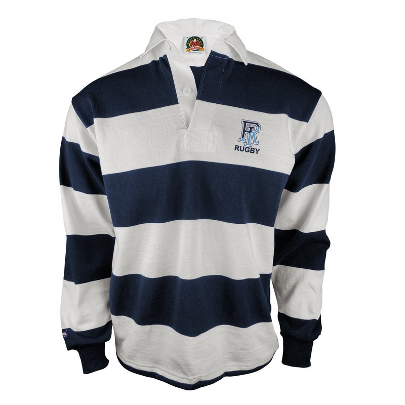 URI Rugby 4 Inch Stripe Jersey White/Navy X-Small