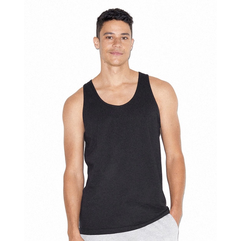 American Apparel Men’s USA-Made Fine Jersey Tank Navy XS