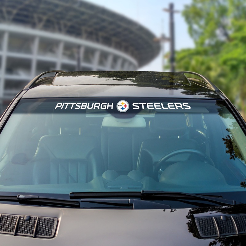 Fanmats Pittsburgh Steelers Sun Stripe Windshield Decal 3.25″ x 34″