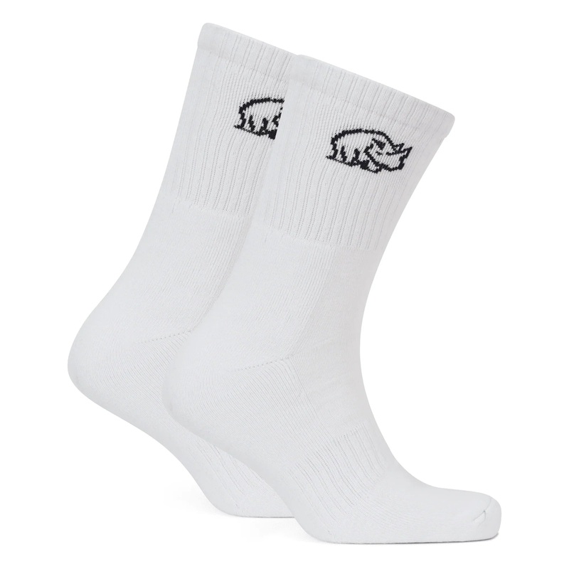 Rhino Crew Sock 3 pack White Mens
