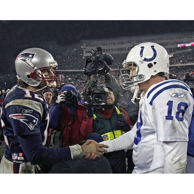 Tom Brady and Peyton Manning 8″ x 10″ Quarterback Legends Football Photo