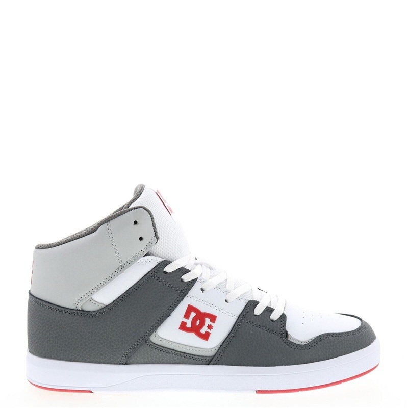 DC Mens Cure High Top Trainers 9 (43) White/Grey/Red