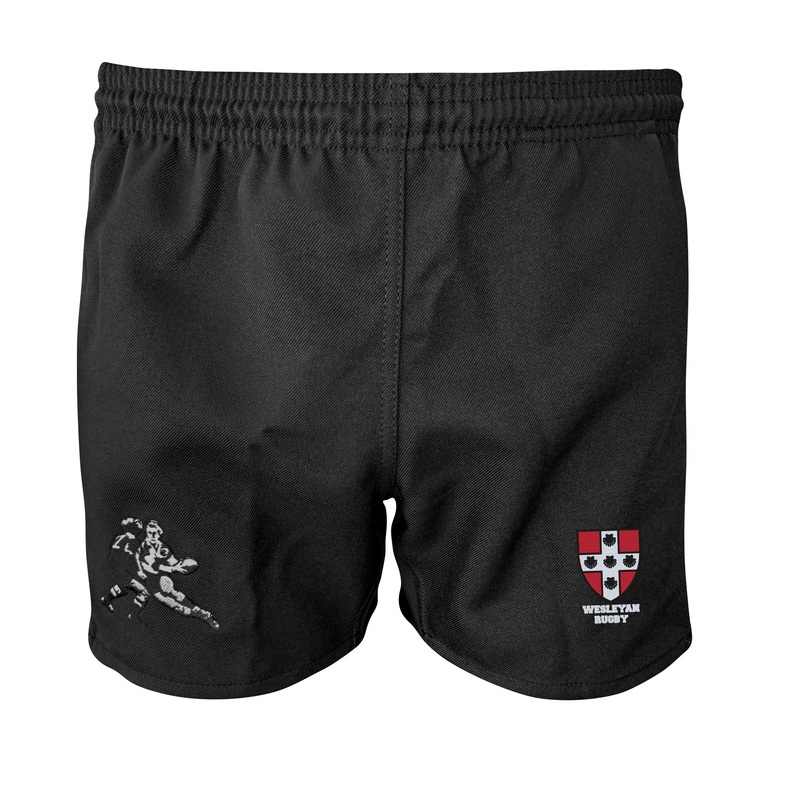 Wesleyan Pro Power Rugby Shorts Black 2XS/28