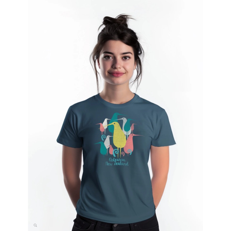 Womens New Zealand T Shirt – Kiwi Crowd S