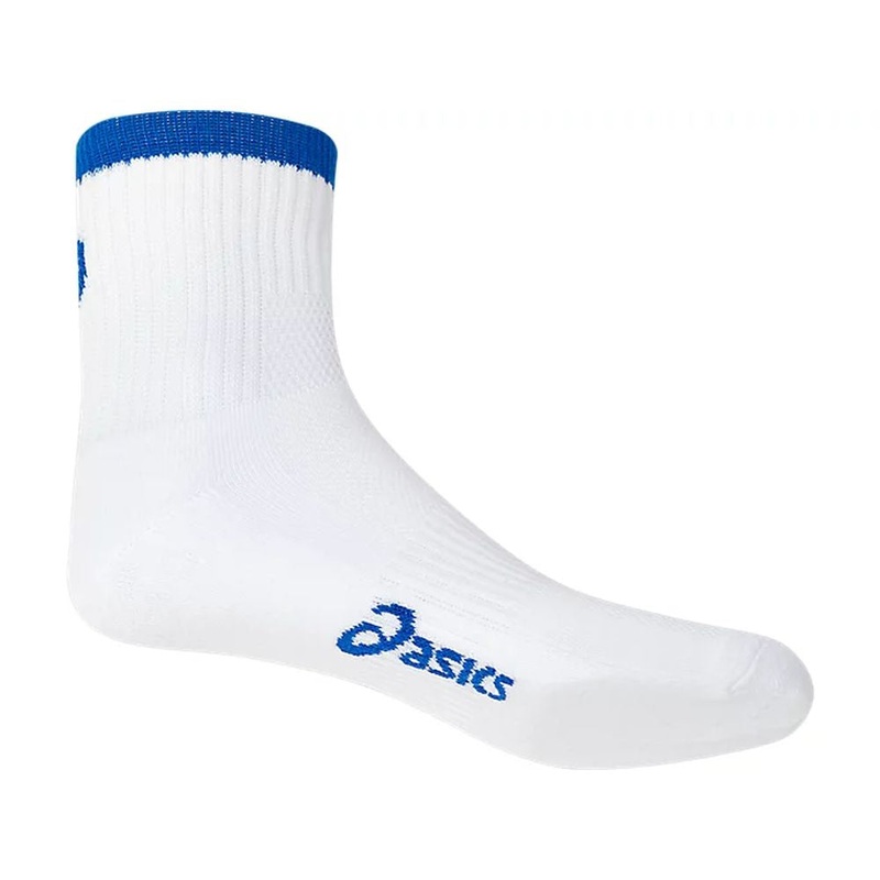 ASICS Pace Quarter Socks White-Royal Blue 4-8