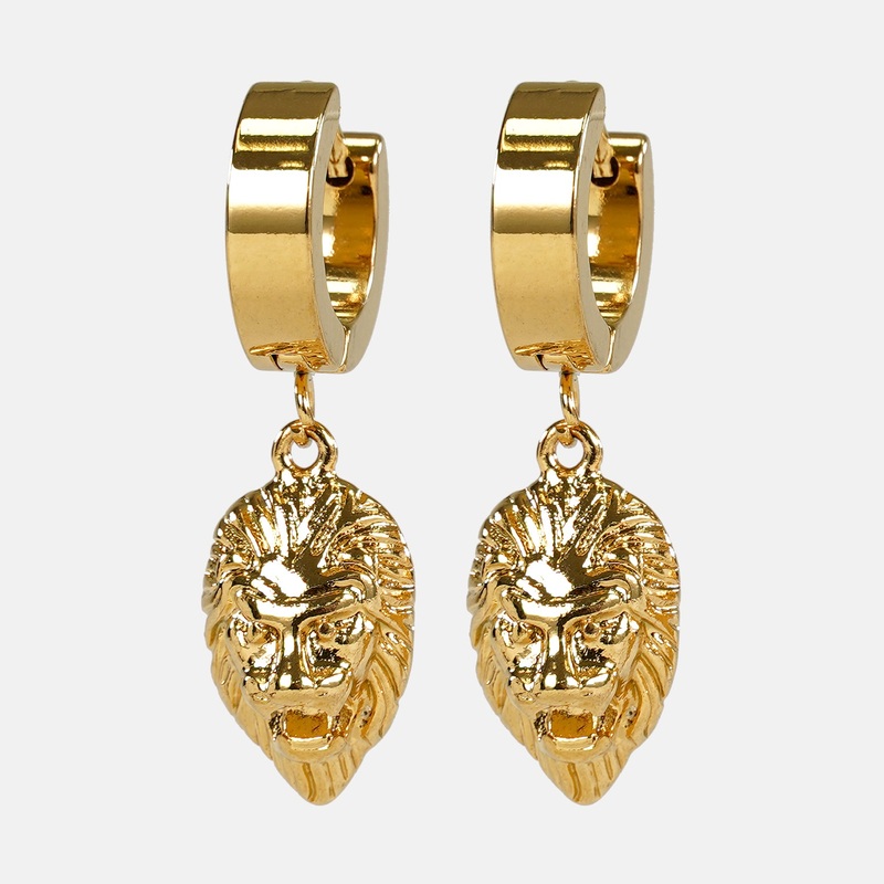 Golden Lion Earrings – Gold Plated Stainless Steel Gold