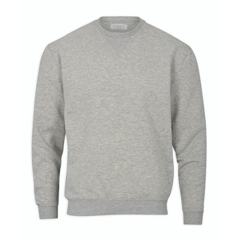 Boxercraft Men’s Crewneck Fleece Oxford Heather XXS