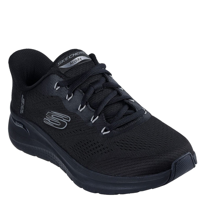Skechers Mens Arch Fit 2.0 Low Top Trainers 10 (45) Triple Black