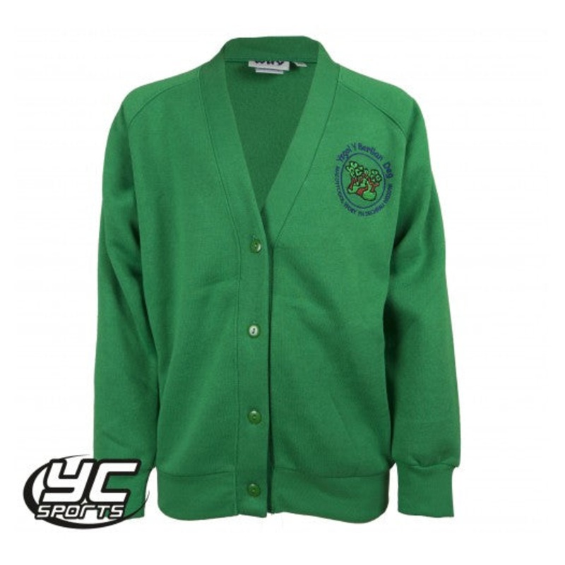 Ysgol Y Berllan Deg Cardigan Emerald 5/6