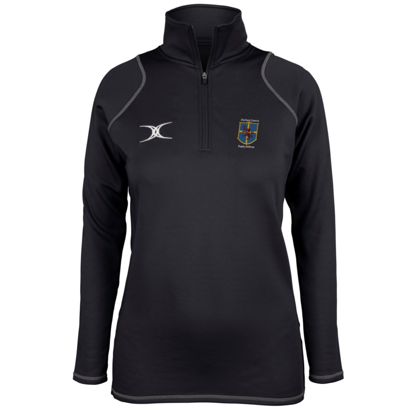 Durham County Rugby Referee Women’s Black Quest Ladies 1/4 Zip Fleece W 8