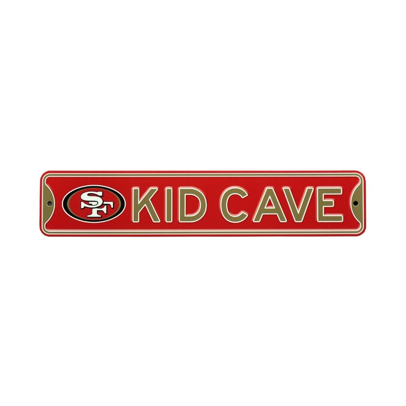 San Francisco 49ers Steel Kid Cave Sign 16×3 16in