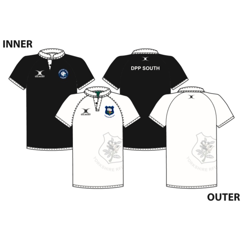 Yorkshire PDG Adult’s White / Black Std Reversible S/S Shirt-Senior Extra Small