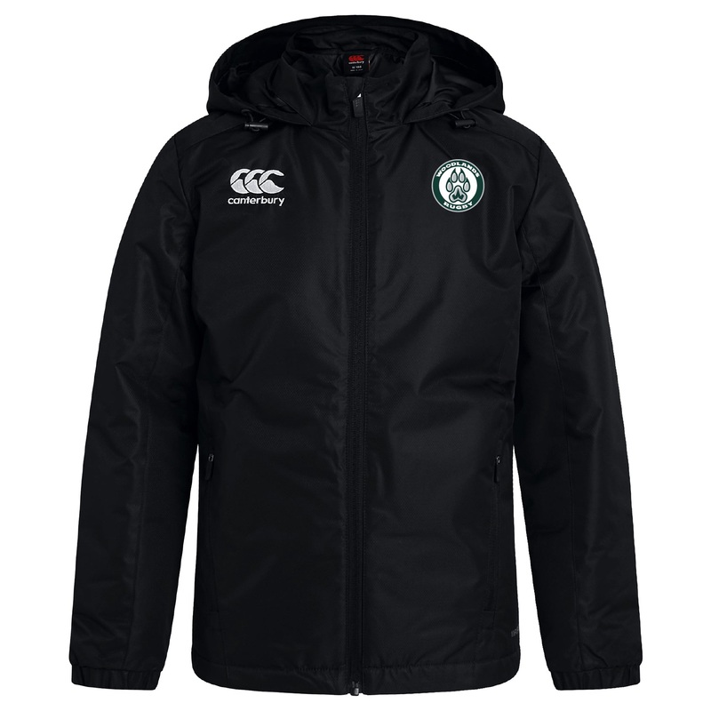 Woodlands Youth Club Vaposhield Full Zip Rain Jacket by Canterbury XS Black