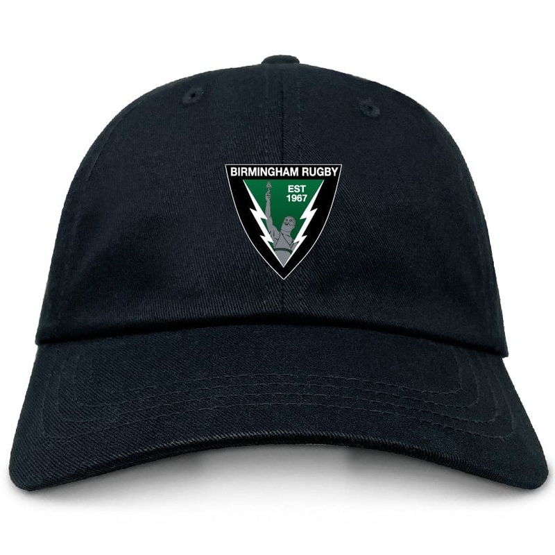 Birmingham Rugby Adult Low-Profile Cotton Twill Dad Cap OS Black