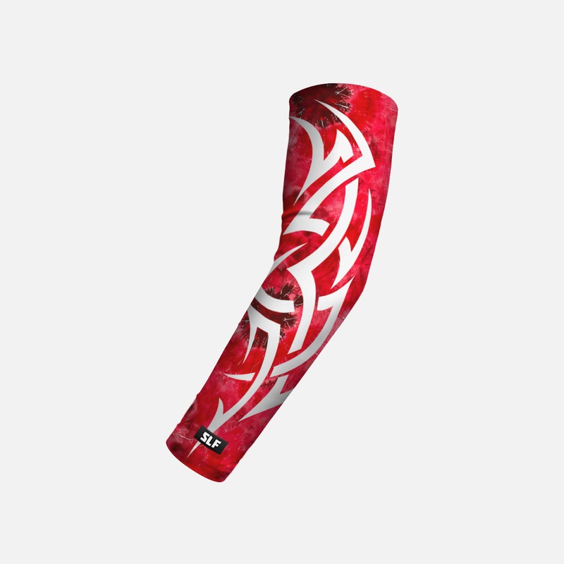 Tribal Tie Dye Red Kids Arm Sleeve Slim Red