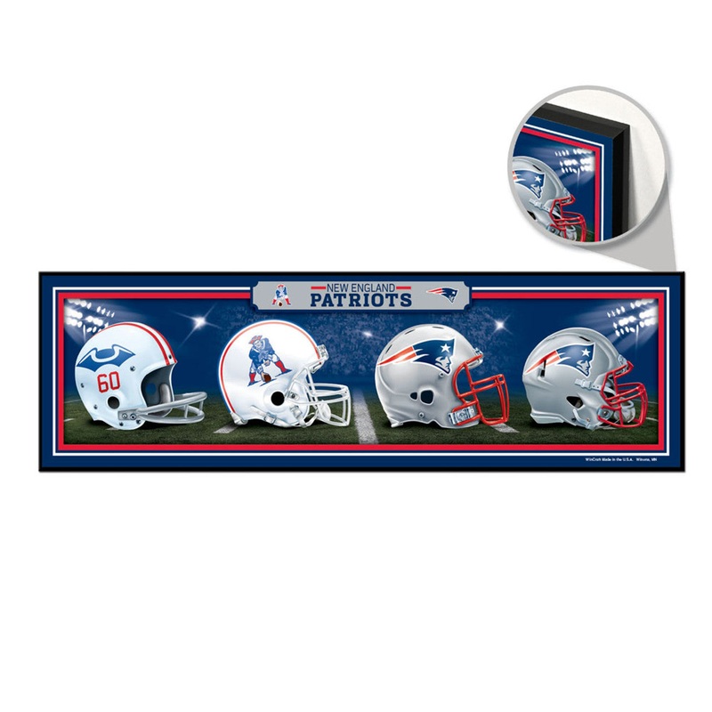 Wincraft New England Patriots Helmets Design Wood Sign 9×30 – Special Order