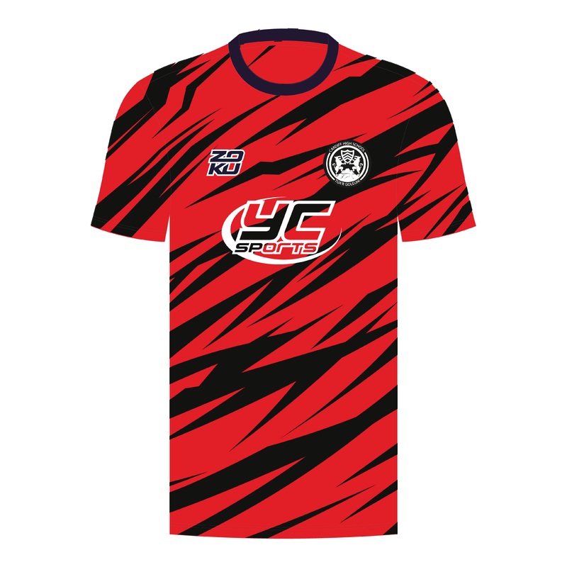 Zoku Cardiff High Boys Football Crew Neck Top RED/WHITE XS