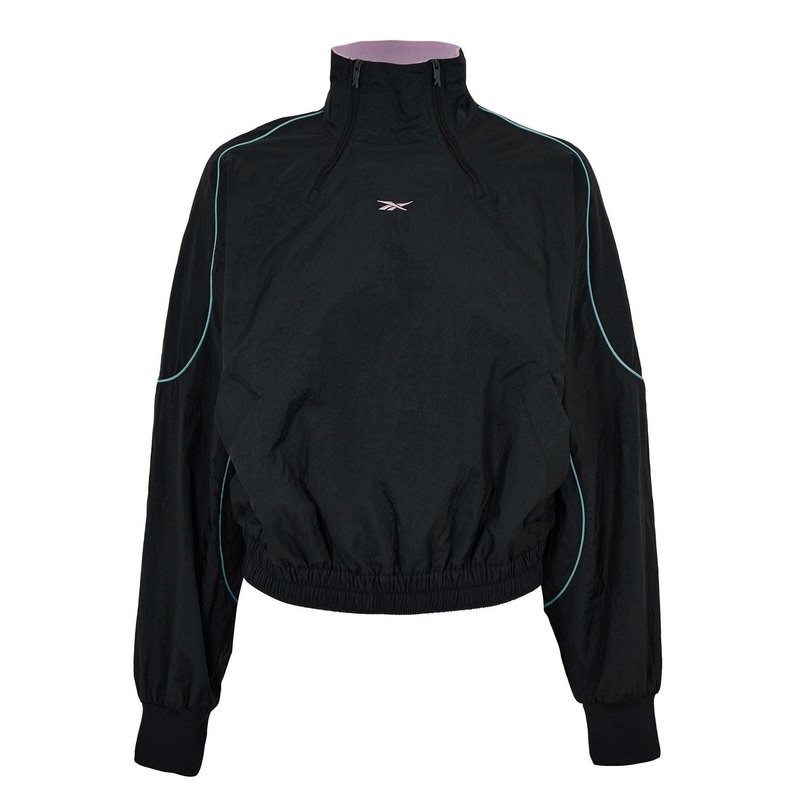 Reebok Heritage Zip Neck Relaxed Fit Sweatshirt 4-6 Nghblk