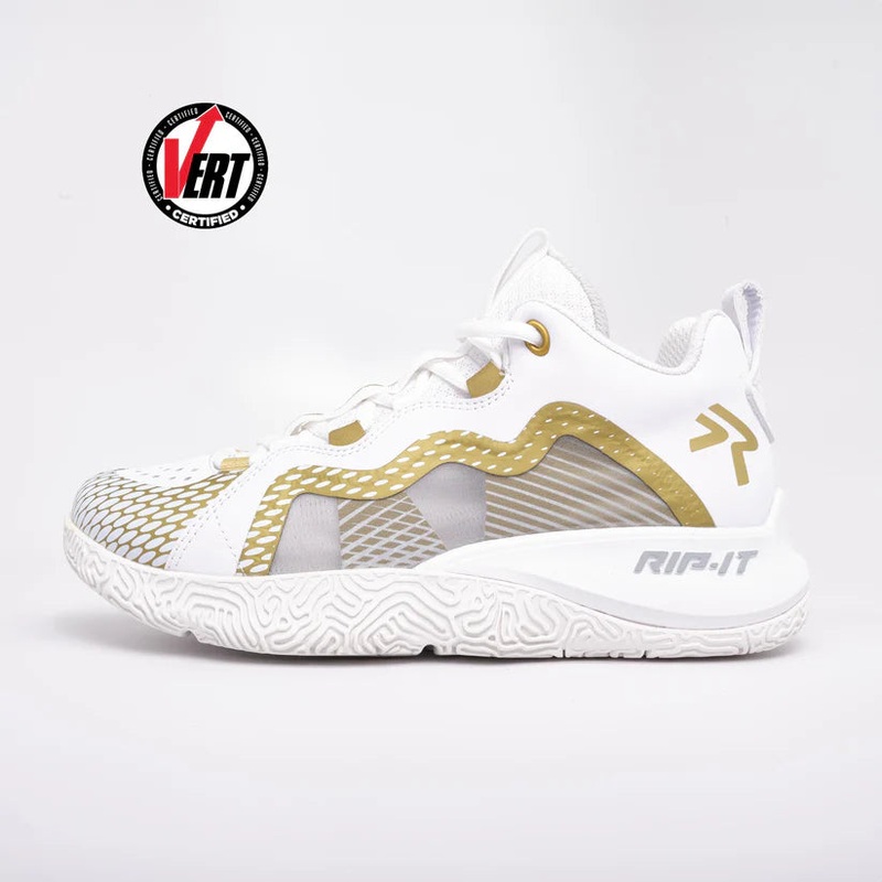 RIP-IT Womens Future Volleyball Shoe White/Gold 5.5