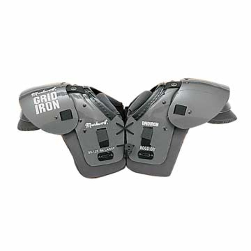 Markwort Football Shoulder Pads – Youth Large – Grey