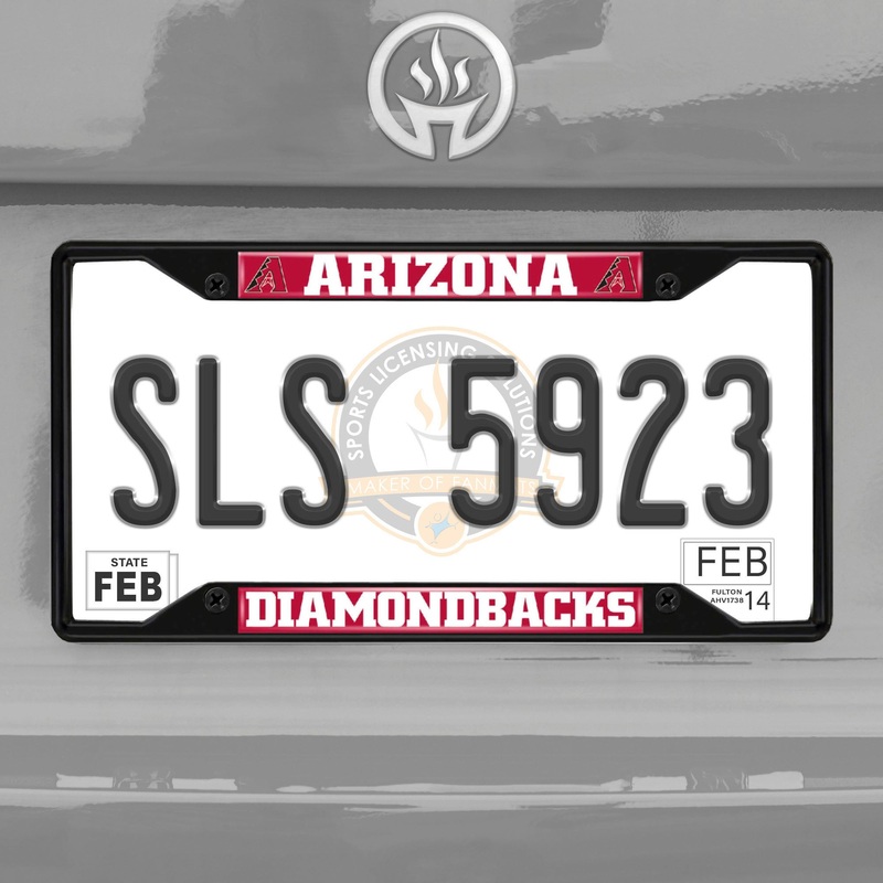 Fanmats Arizona Diamondbacks Metal License Plate Frame Black Finish