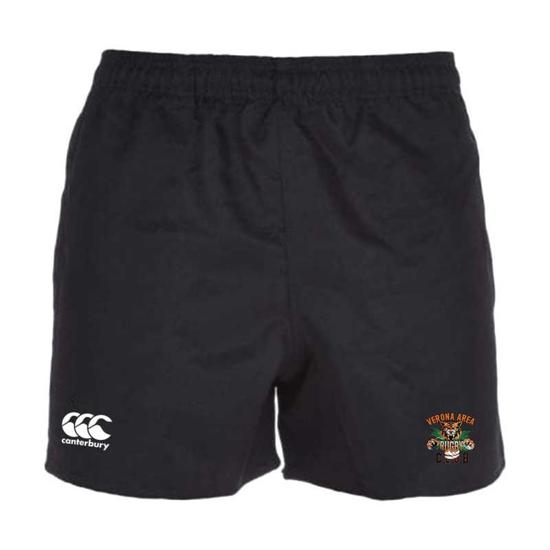 Verona Area Rugby Professional Polyester Rugby Short by Canterbury Y6 Black